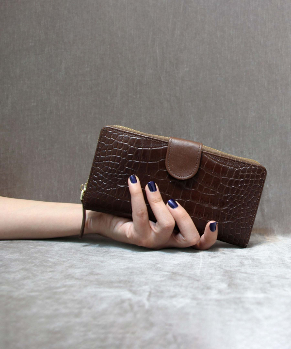 کیف پول زنانه چرم طبیعی بیسراک Bisrak Leather مدل آلدو