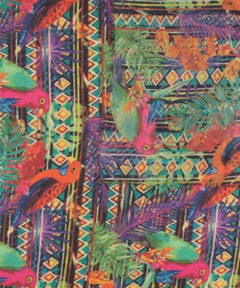 روسری نخی طرح طوطی