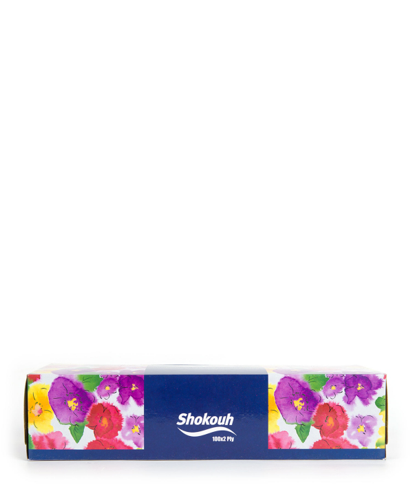 دستمال کاغذی 100 برگ شکوه Shokouh طرح گل