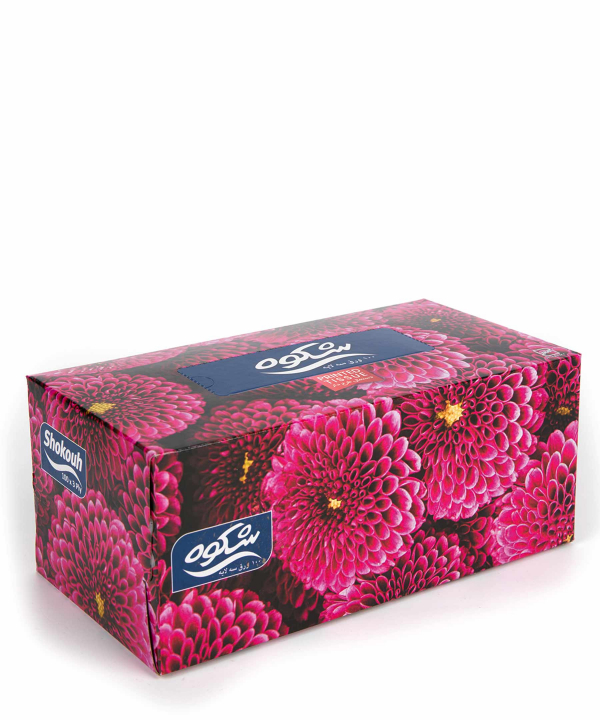 دستمال کاغذی 100 برگ شکوه Shokouh طرح‌دار