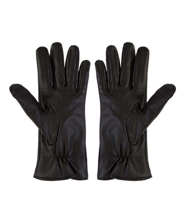 دستکش چرم زنانه مشکی چرم مشهدMashhad leather مدل R0149