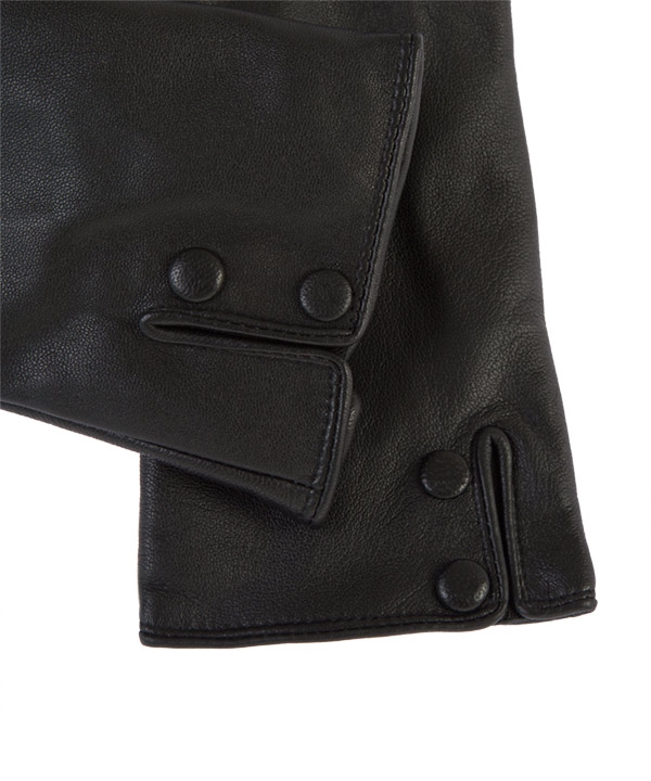 دستکش چرم زنانه مشکی چرم مشهدMashhad leather مدل R0149