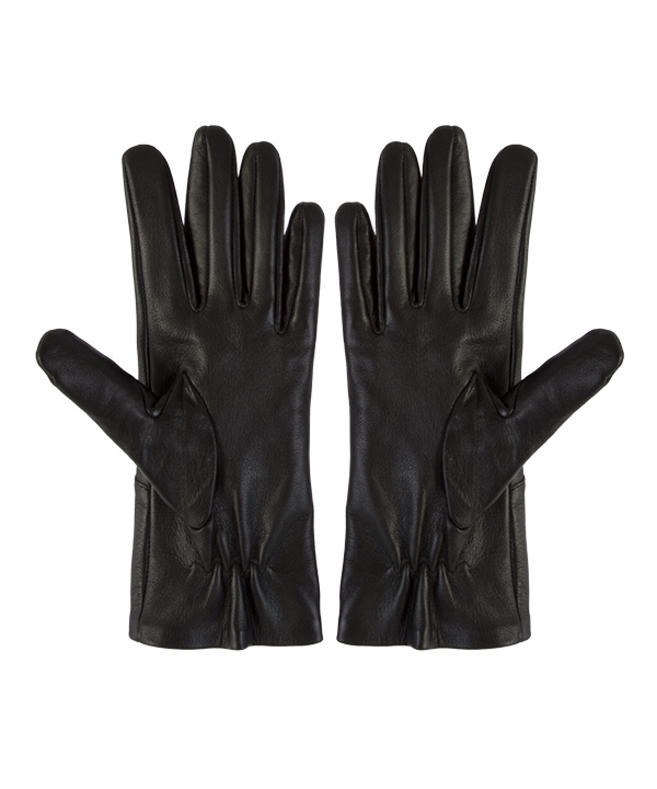 دستکش چرم زنانه مشکی چرم مشهدMashhad leather مدل R0172