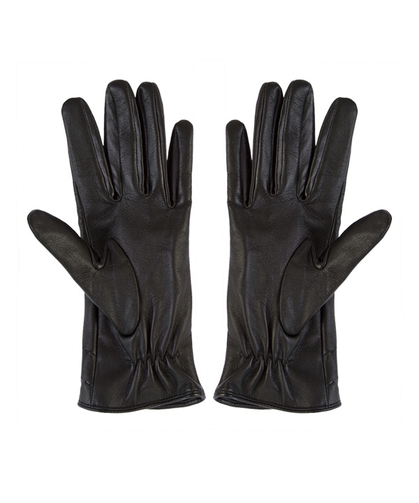 دستکش چرم زنانه مشکی چرم مشهدMashhad leather مدل R0148