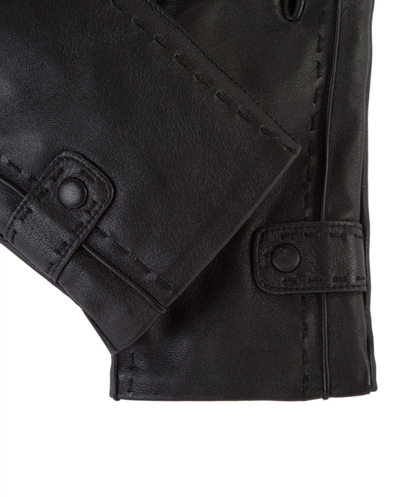 دستکش چرم مردانه مشکی چرم مشهدMashhad leather مدل R0530
