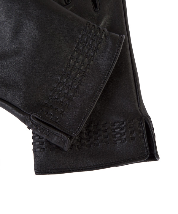 دستکش چرم مردانه مشکی چرم مشهدMashhad leather مدل R0520
