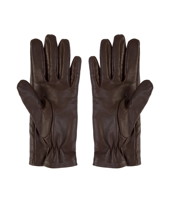 دستکش چرم زنانه قهوه ای چرم مشهدMashhad leather مدل R0172