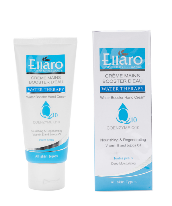 کرم دست تقویت‌کننده و آبرسان الارو Ellaro سری Water Therapy حجم 75 میلی‌لیتر