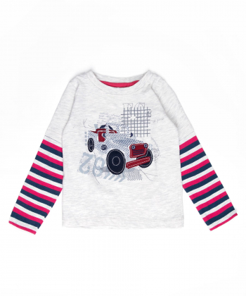تیشرت طرح دار نوزاد پسرانه برند پی لس Brand Payless کد FG04067