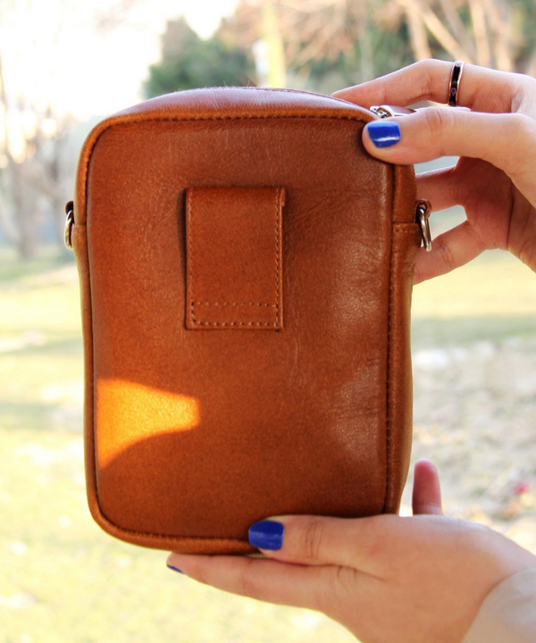 کیف دوشی چرم طبیعی بیسراک Bisrak Leather مدل باربد