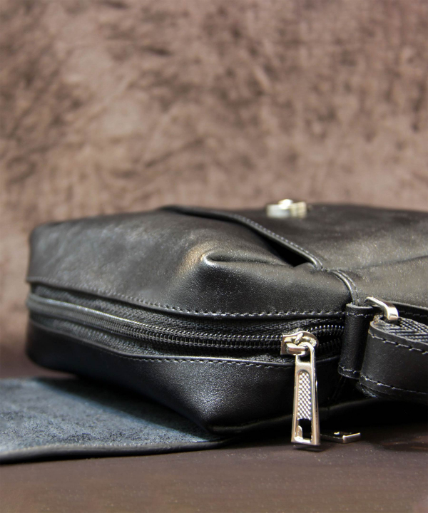 کیف دوشی چرم طبیعی بیسراک Bisrak Leather مدل پستو