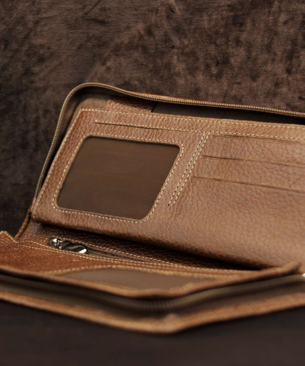 کیف پاسپورتی چرم طبیعی بیسراک Bisrak Leather مدل مهان