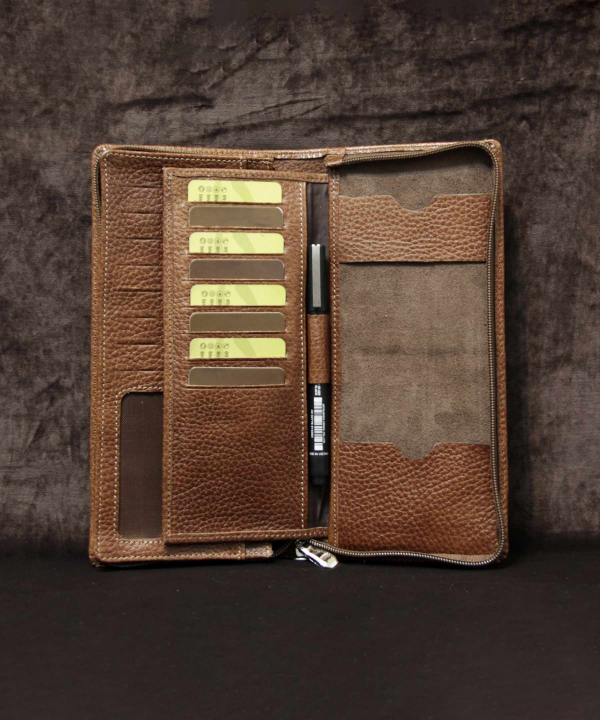 کیف پاسپورتی چرم طبیعی بیسراک Bisrak Leather مدل مهان