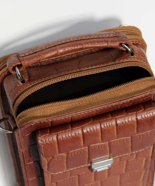 کیف دوشی چرم طبیعی بیسراک Bisrak Leather مدل وگا