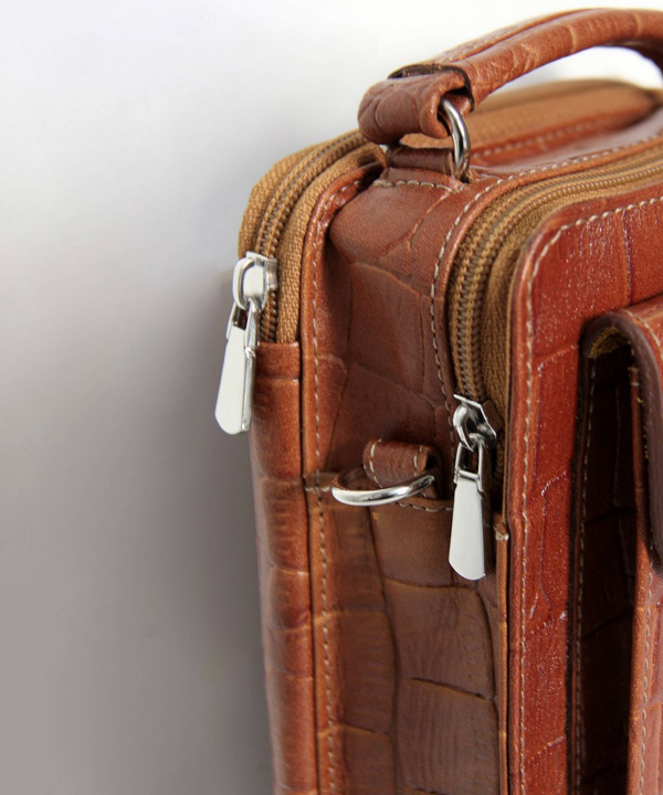 کیف دوشی چرم طبیعی بیسراک Bisrak Leather مدل وگا