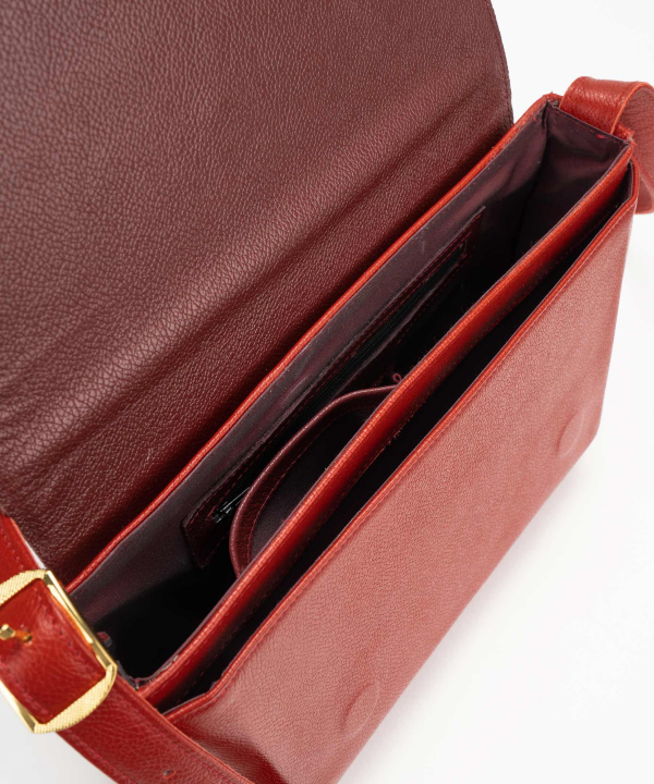کیف دوشی زنانه چرم طبیعی چرم کروکو Croco Leather مدل مهرانا