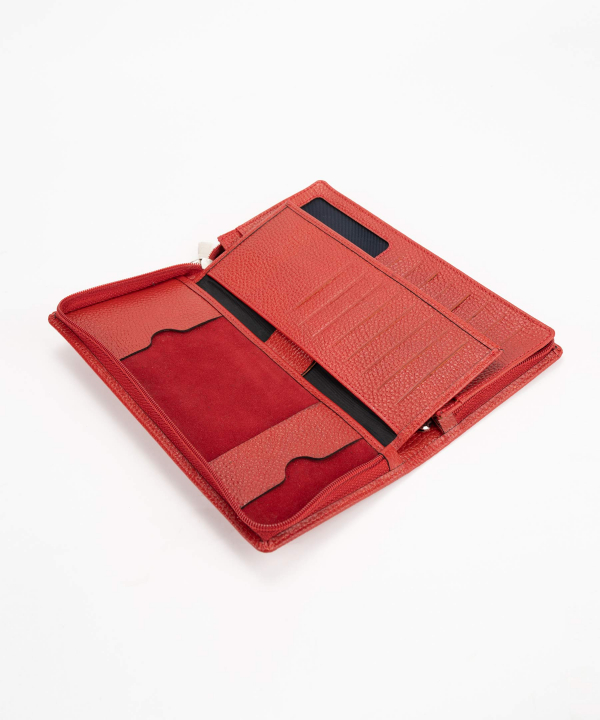 کیف پول پالتویی چرم طبیعی مردانه چرم کروکو Croco Leather مدل مهان