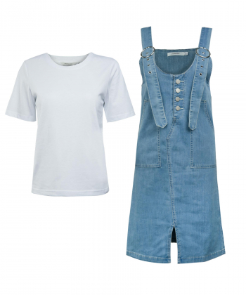 ست سارافون و تیشرت زنانه جین وست Jeanswest کد 12242507