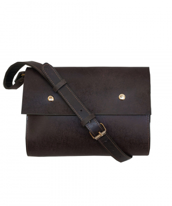 کیف دوشی چرم طبیعی زنانه چرم لانکا Lanka Leather کد WCB-04