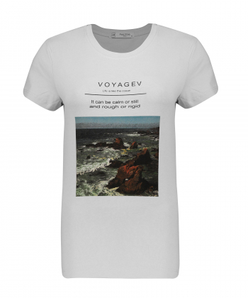 تیشرت طرح دار زنانه جامه پوش آرا JPA کد 4012010334