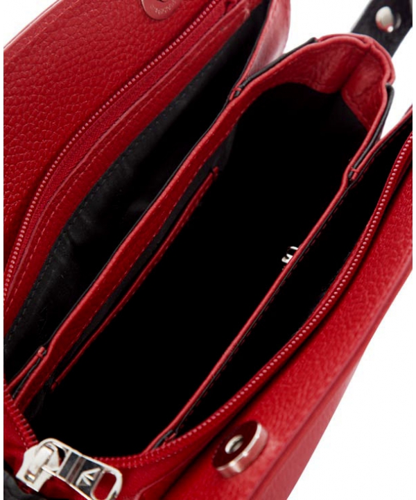 کیف دوشی چرم زنانه قرمز چرم مشهدMashhad leather مدل S646