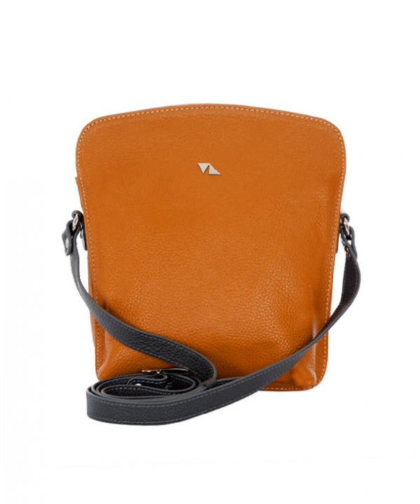 کیف دوشی چرم زنانه خردلی چرم مشهدMashhad leather مدل S646