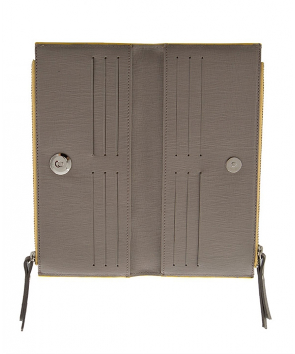 کیف پول چرم زنانه زرد چرم مشهدMashhad leather مدل D5037