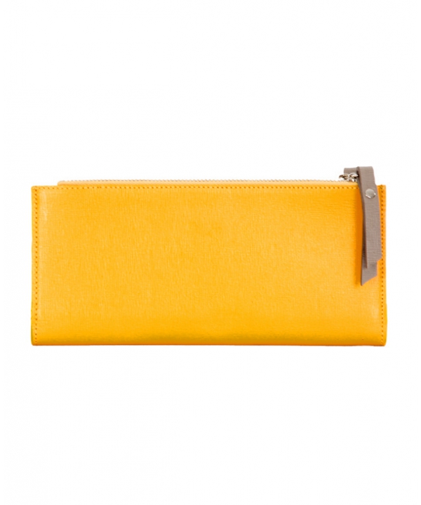 کیف پول چرم زنانه زرد چرم مشهدMashhad leather مدل D5037
