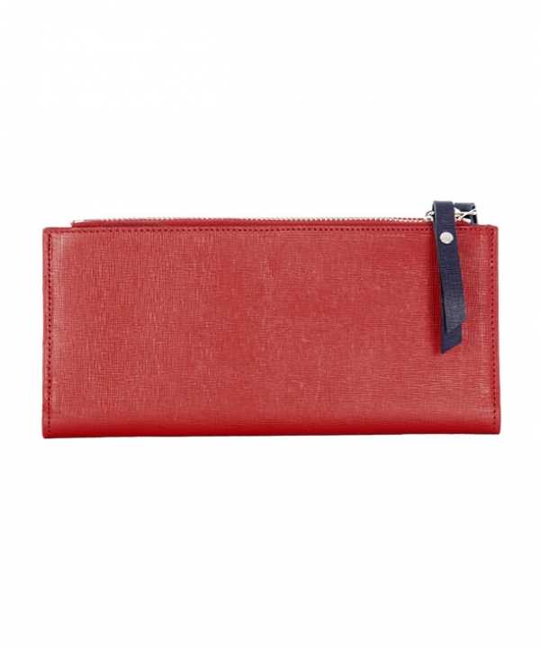 کیف پول چرم زنانه قرمز چرم مشهدMashhad leather مدل D5037