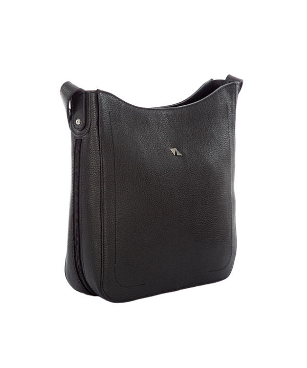 کیف دوشی زنانه چرم طبیعی چرم مشهدMashhad leather مدل S5090 - مشکی