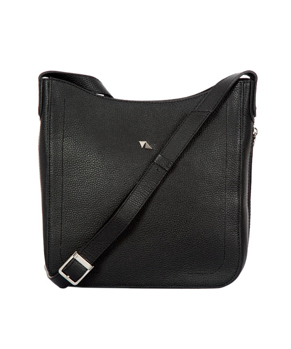 کیف دوشی زنانه چرم طبیعی چرم مشهدMashhad leather مدل S5090 - مشکی