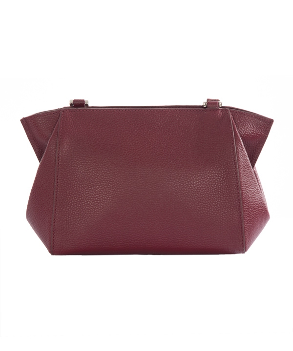 کیف دوشی چرم زنانه زرشکی چرم مشهدMashhad leather مدل S680