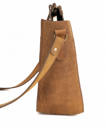 کیف دوشی چرم طبیعی زنانه چرم لانکا Lanka Leather کد CB-23