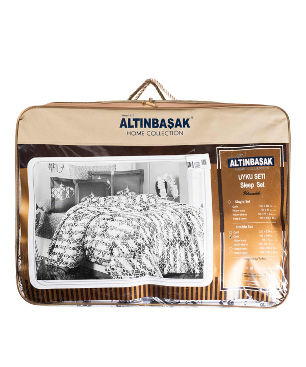 سرویس لحاف ساتن دو نفره هفت تکه آلتین باشاک AltinBasak کد ABQ00099