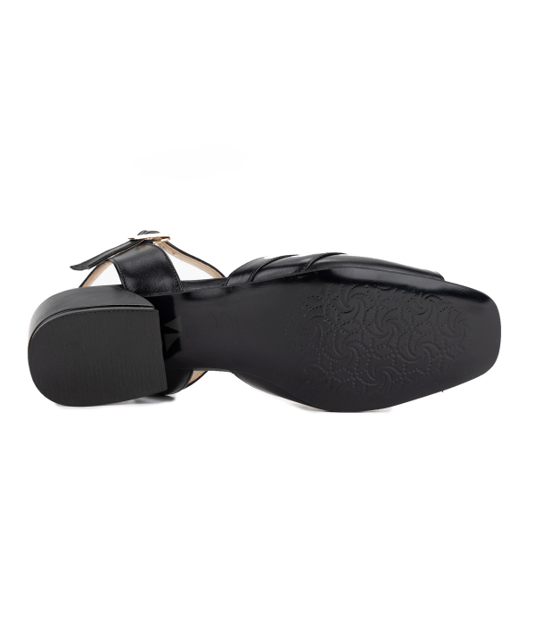 صندل پاشنه دار زنانه چرم طبیعی چرم مشهد Mashad Leather کد J2459