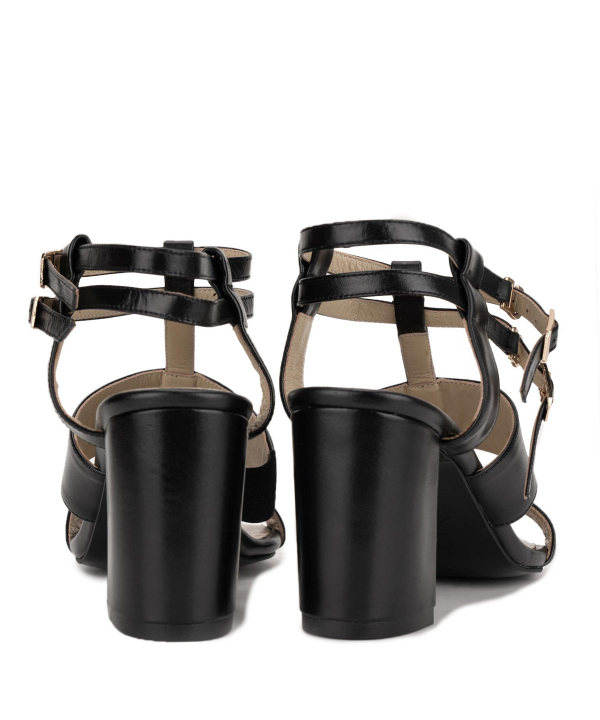 صندل پاشنه دار زنانه چرم طبیعی چرم مشهد Mashad Leather کد J2458