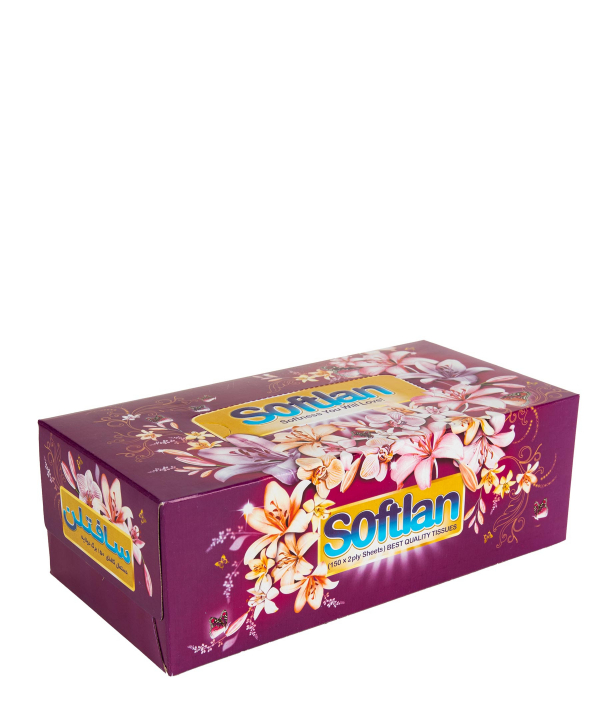 دستمال کاغذی 150 برگ سافتلن Softlan سری باغ بهشت