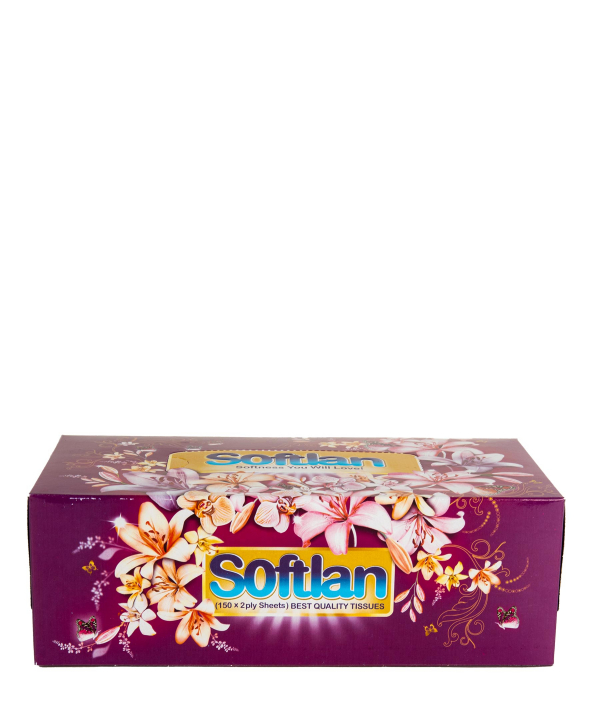 دستمال کاغذی 150 برگ سافتلن Softlan سری باغ بهشت