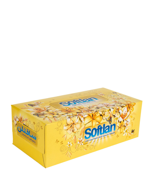 دستمال کاغذی 150 برگ سافتلن Softlan سری باغ بهشت