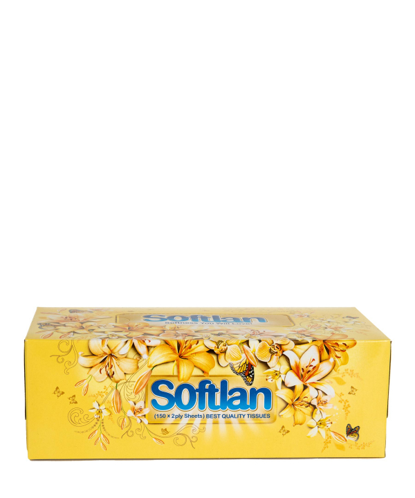 دستمال کاغذی 150 برگ سافتلن Softlan سری باغ بهشت