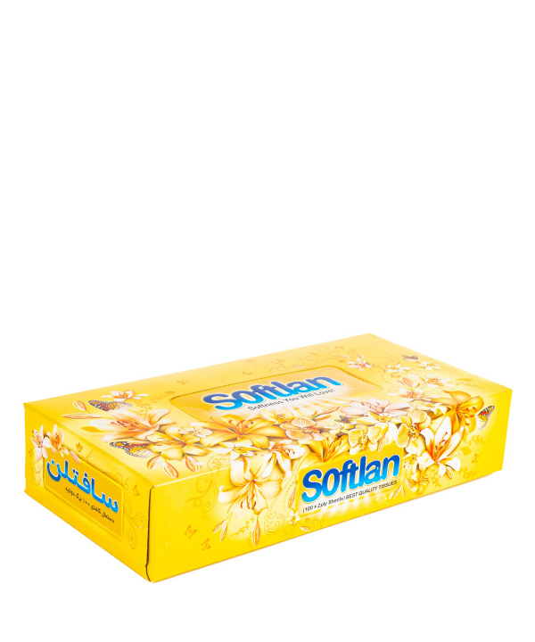 دستمال کاغذی 100 برگ سافتلن Softlan سری باغ بهشت