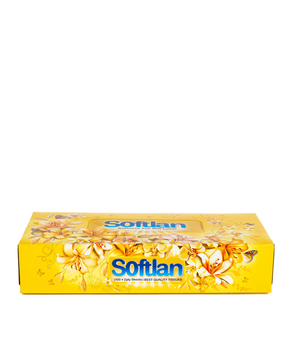 دستمال کاغذی 100 برگ سافتلن Softlan سری باغ بهشت