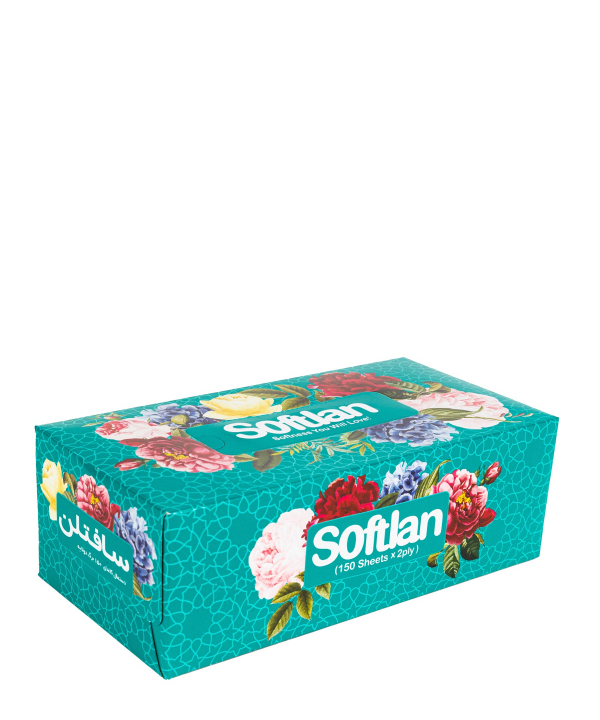 دستمال کاغذی 150 برگ سافتلن Softlan سری پرنیان
