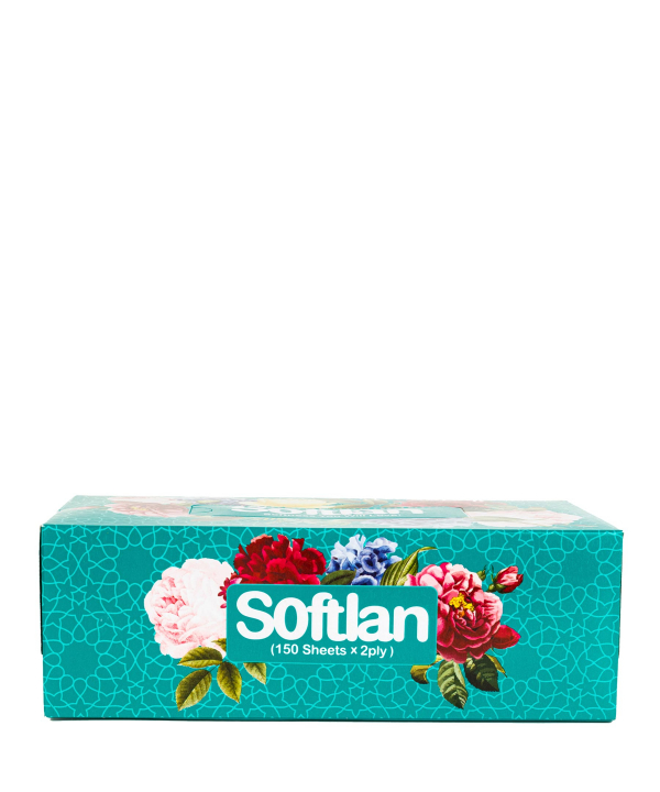 دستمال کاغذی 150 برگ سافتلن Softlan سری پرنیان