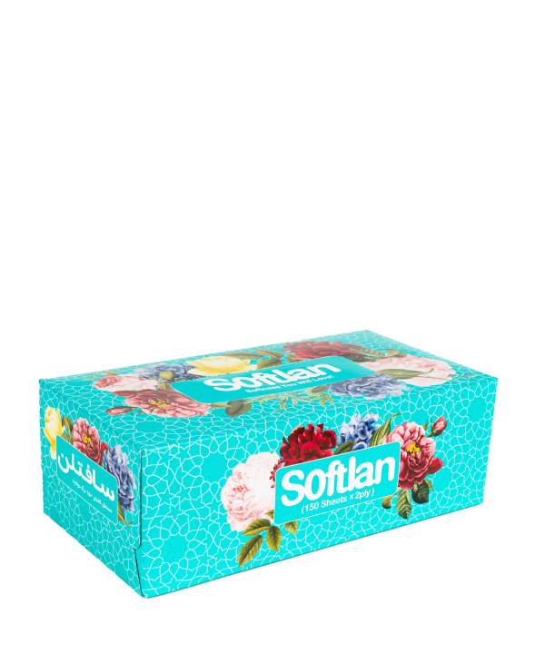 دستمال کاغذی 150 برگ سافتلن Softlan سری پرنیان