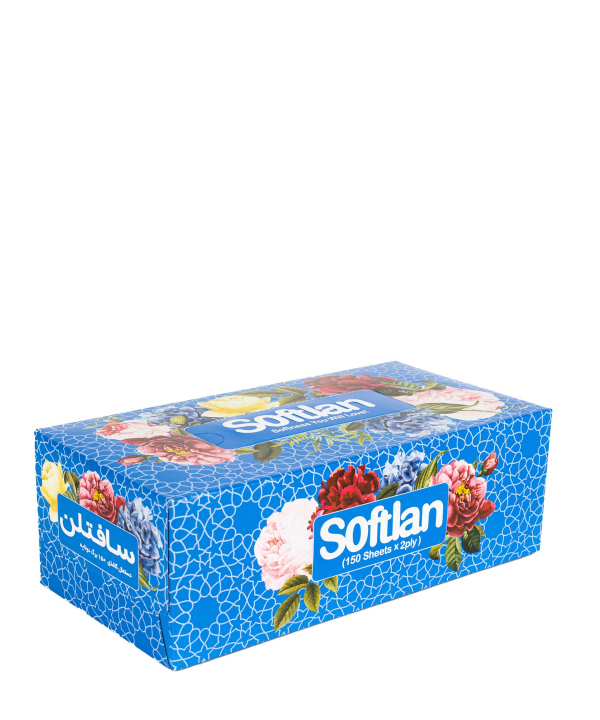 دستمال کاغذی 150 برگ سافتلن Softlan سری پرنیان