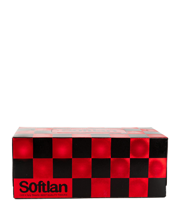 دستمال کاغذی 100 برگ سافتلن Softlan سری شطرنجی