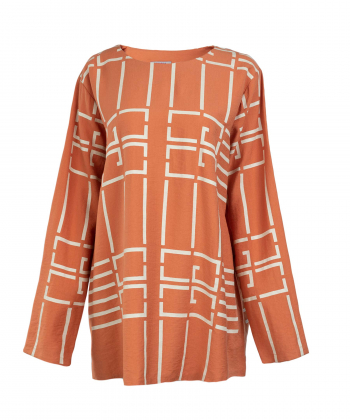 ست مانتو شلوار مانگ Mong مدل هندسی