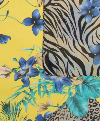 شال شیفون دور دست دوز