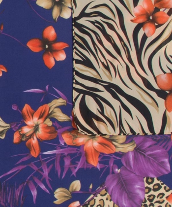 شال شیفون دور دست دوز